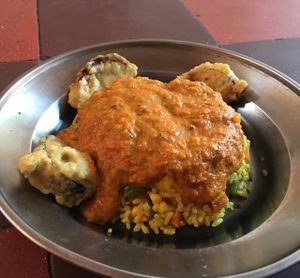 best thing I've eaten that I didn't cook for myself in months of traveling.  at Santuario del Yoga in Cartagena