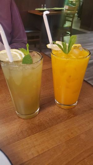 Masala Lemonade & Mango Ginger Fizz at Everest Sherpa Restaurant in Ann Arbor