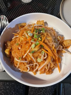 Pas Thai with tofu, ask for no egg  at Lemongrass Thai Kitchen in Oviedo