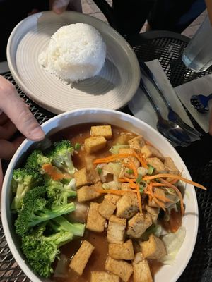 Garlic and black pepper tofu   at Lemongrass Thai Kitchen in Oviedo