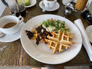 Tofu scramble, sweet potato hash and waffle at Fresh First - Maybe closed in Fort Lauderdale