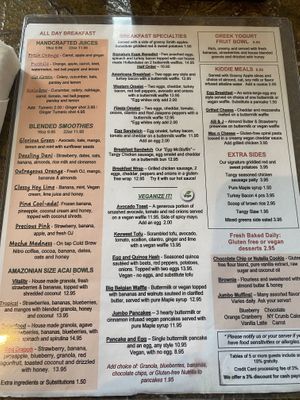 Breakfast/Brunch Menu  at Fresh First - Maybe closed in Fort Lauderdale