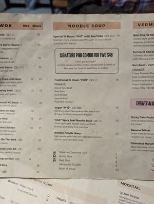 Menu at An Di - Vietnamese Bar and Restaurant  in Docklands