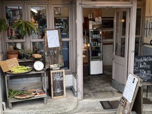 Welcoming entry at Beach Muffin in Zushi