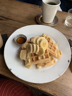 Vegan waffles at Beach Muffin in Zushi
