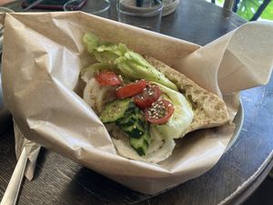 Pita sandwichhes  at Beach Muffin in Zushi