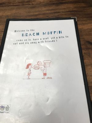 menu front at Beach Muffin in Zushi