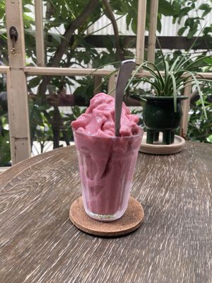 Strawberry smoothie   at Beach Muffin in Zushi