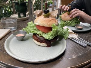 Vegan burger  at Beach Muffin in Zushi