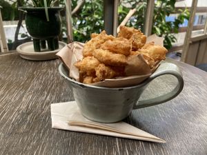 Jumbo size potatos   at Beach Muffin in Zushi