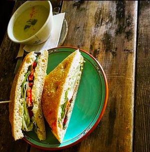 vegan lunch special, every Thursday...except for July/August...to hot to bake bread. at Beach Muffin in Zushi