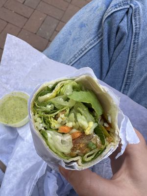 Chipotle vegan wrap - added vegan feta & subbed chipotle for cilantro lime vinaigrette   at Just Salad in Boston