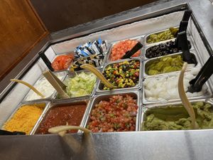 Last station was taco bar  at North Country Steak Buffet in La Crosse