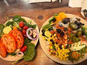 My vegan first round   at North Country Steak Buffet in La Crosse