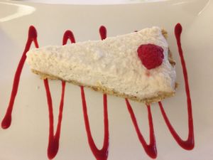 delicious coconut dessert at Rawdia in Bucharest