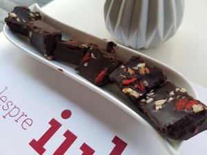 Raw chocolates at Rawdia in Bucharest