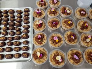 Our Special Vegan Handmade Chocolates and Apple Pie Halava. at Vedic Vegetarian in Nimbin