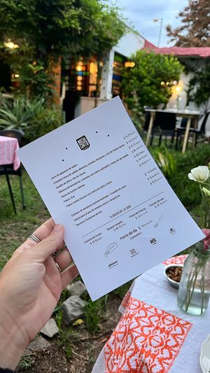 Menu february 2024 at Muchachito Vicente in Mendoza