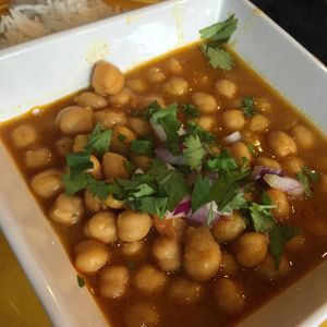 Chana chole soup at Infini-T Cafe and Spice Souk in Princeton
