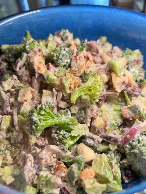 Creamy Broccoli, Red Onion & Cranberry Salad - The Botanical Salad Bowl at The Botanical Kitchen in Bowness-on-windermere