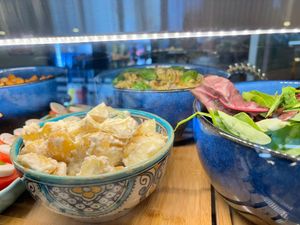 A selection of deliciously fresh & healthy Salads at The Botanical Kitchen in Bowness-on-windermere