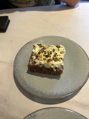 Carrot and pistachio cake   at The Botanical Kitchen in Bowness-on-windermere