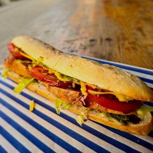 Chik’n Pesto Sub at Shotwave Coffee in North West London