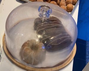 A ginger slice and a lemon Bundt cake, these are the two vegan pastries?  at Cardigan Donuts - City Center in Minneapolis