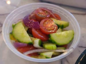 Cucumber salad at Legacy Village West African Cuisine in Muncie