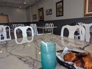 Clean, simple, nice atmosphere  at Legacy Village West African Cuisine in Muncie