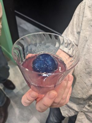 Magic cocktail with ice cube infusion at Omari's Music Bar in Washington