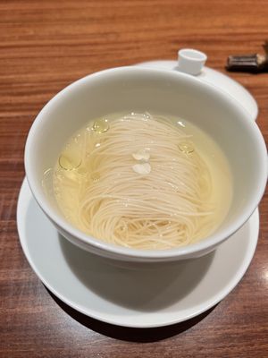 Tomato noodles. Literally tomato juice and noodles  at Fu He Hui in Shanghai