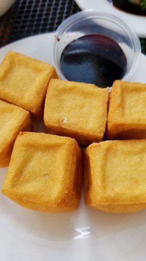 Fried bean curd at The Original Buddha Bodai - Kosher Vegetarian Restaurant in New York City