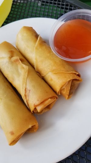Spring rolls at The Original Buddha Bodai - Kosher Vegetarian Restaurant in New York City