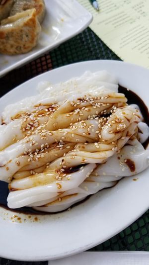 Sesame rice rolls at The Original Buddha Bodai - Kosher Vegetarian Restaurant in New York City
