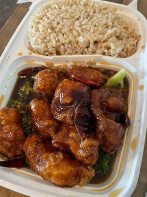 General Tso veg chicken at The Original Buddha Bodai - Kosher Vegetarian Restaurant in New York City