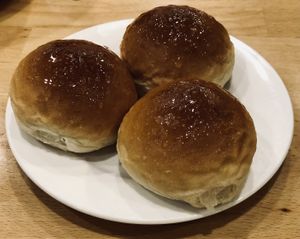 Vegetarian meat bun at The Original Buddha Bodai - Kosher Vegetarian Restaurant in New York City