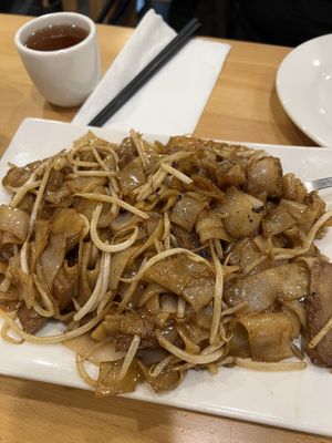 Beef chow fun at The Original Buddha Bodai - Kosher Vegetarian Restaurant in New York City