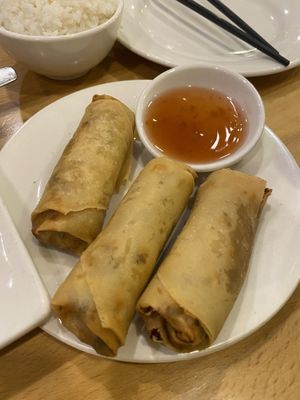 Spring rolls  at The Original Buddha Bodai - Kosher Vegetarian Restaurant in New York City