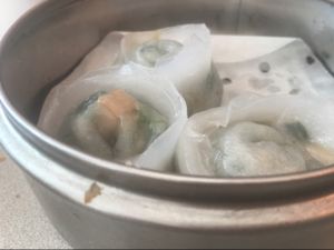 watercress dumplings - gluten free at The Original Buddha Bodai - Kosher Vegetarian Restaurant in New York City