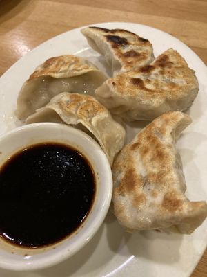 Pan fried dumplings   at The Original Buddha Bodai - Kosher Vegetarian Restaurant in New York City