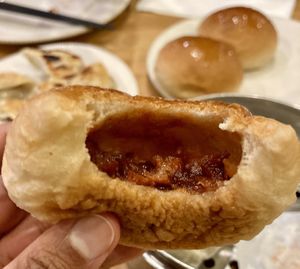 Baked Bun interior   at The Original Buddha Bodai - Kosher Vegetarian Restaurant in New York City