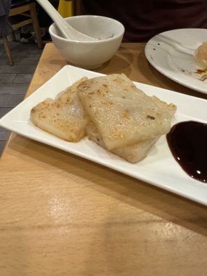Turnip cake  at The Original Buddha Bodai - Kosher Vegetarian Restaurant in New York City