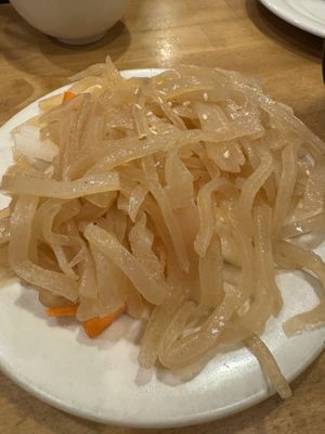 Vegan jellyfish  at The Original Buddha Bodai - Kosher Vegetarian Restaurant in New York City