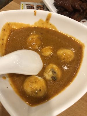 Vegan curry fish ball   at The Original Buddha Bodai - Kosher Vegetarian Restaurant in New York City