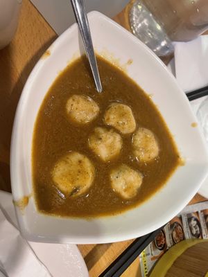 Vegan curry fish ball   at The Original Buddha Bodai - Kosher Vegetarian Restaurant in New York City