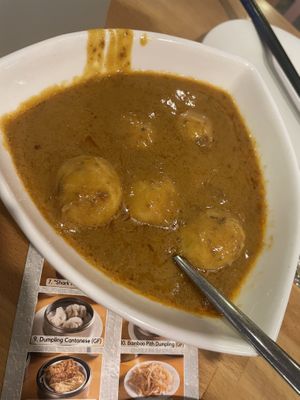 Vegan curry fish ball   at The Original Buddha Bodai - Kosher Vegetarian Restaurant in New York City