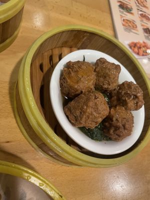 13 steamed “meatball”   at The Original Buddha Bodai - Kosher Vegetarian Restaurant in New York City