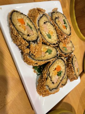 Seaweed sesame roll   at The Original Buddha Bodai - Kosher Vegetarian Restaurant in New York City