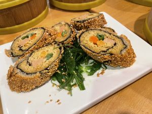 Seaweed sesame roll   at The Original Buddha Bodai - Kosher Vegetarian Restaurant in New York City